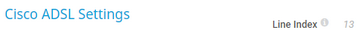 Cisco ADSL Settings Cisco ADSL Settings