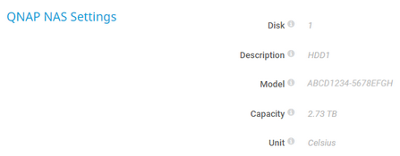 QNAP NAS Settings QNAP NAS Settings